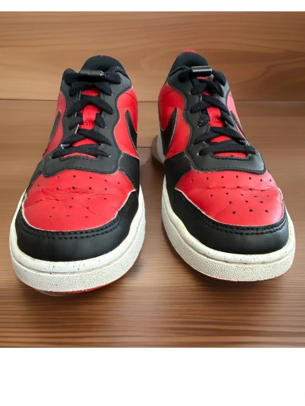 Nike Court Borough Low Recraft Red/Black Sneakers Size 6Youth/Womens 7.5